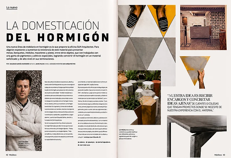 Revista Masdeco — La domesticación del hormigón, 2016