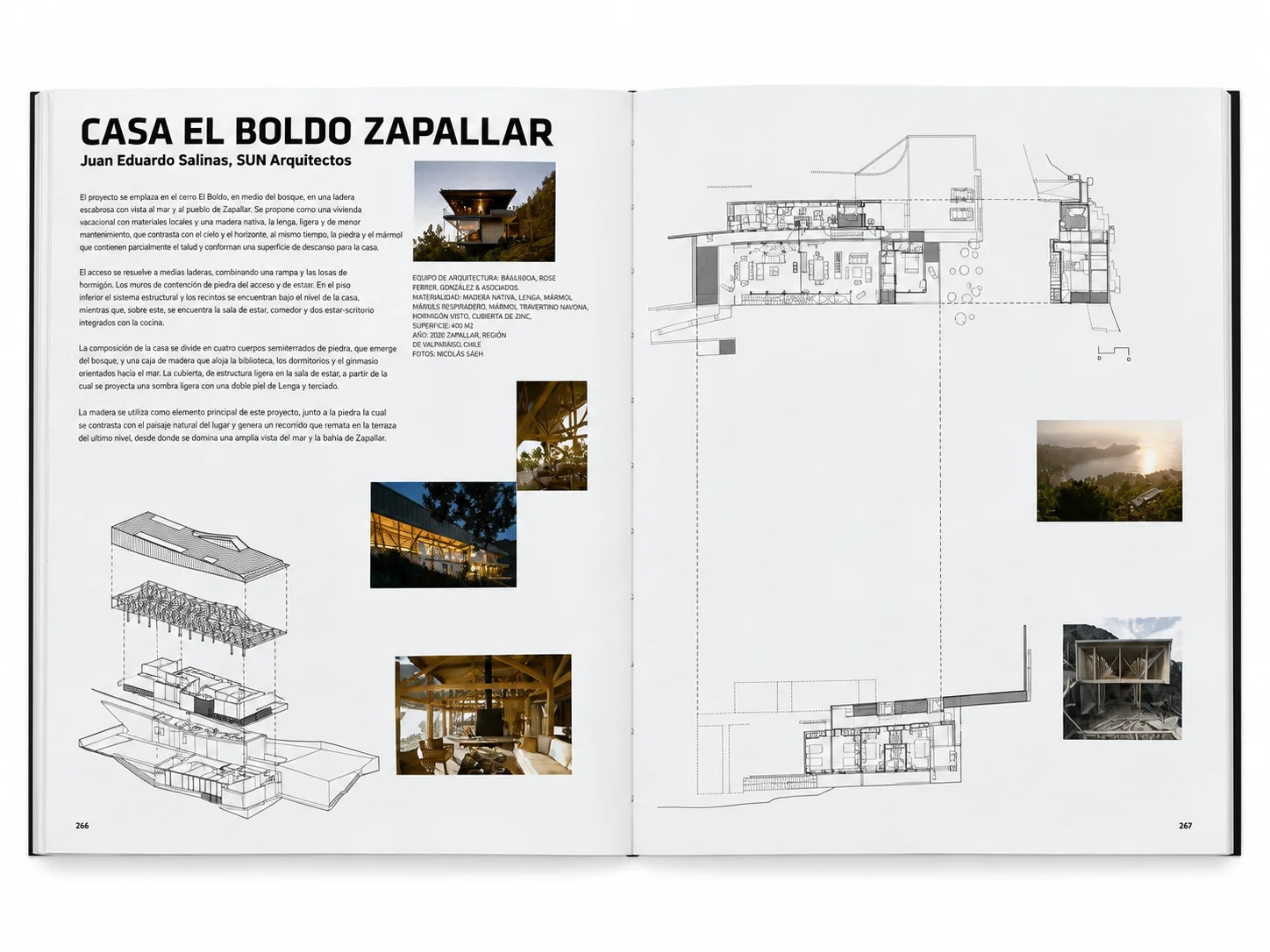 Libro Springtime — páginas de Casa 59, Cerro El Boldo, Zapallar