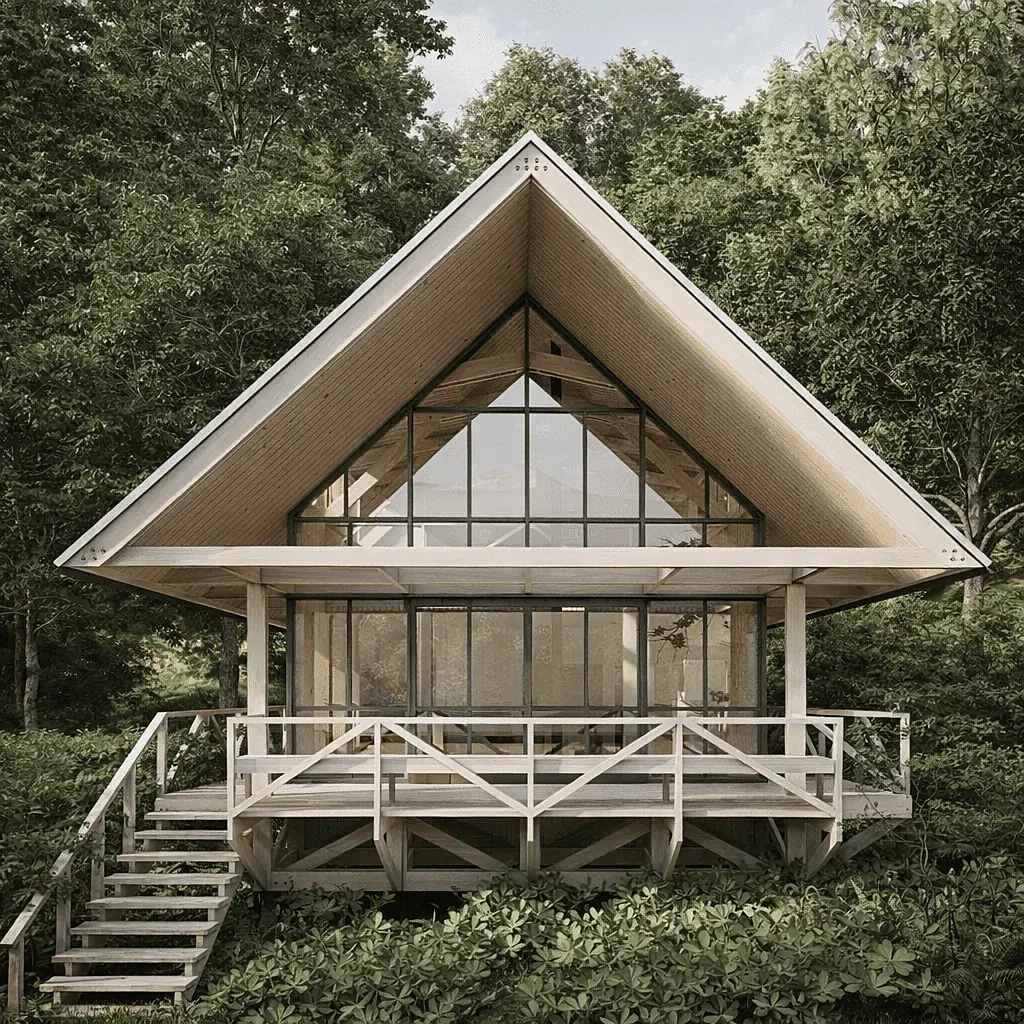 Cabina Lago Azul — fachada principal de la cabina