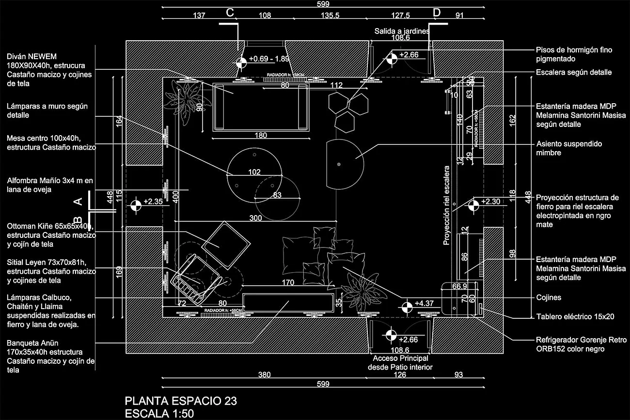 Sala Pausa — planta del recinto