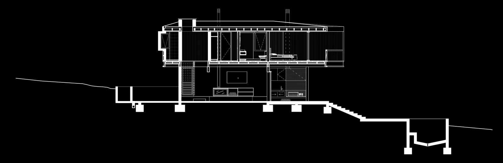 Casa Quintay — corte 1