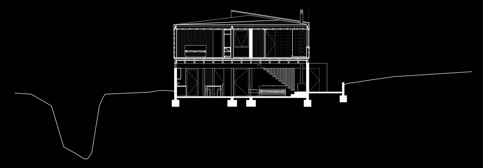 Casa Quintay — corte 2
