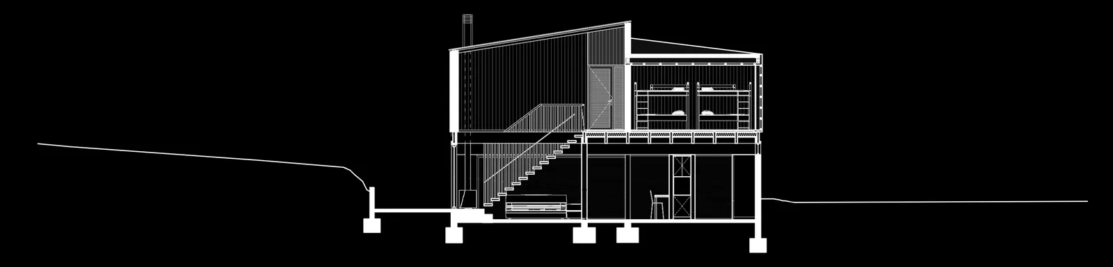 Casa Quintay — corte 3