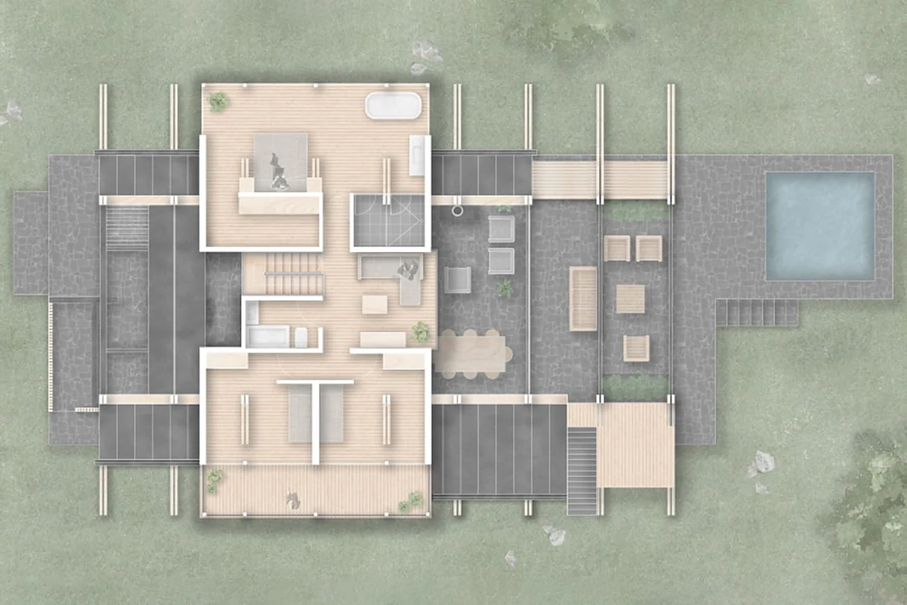 Casa Las Trancas — planta alta