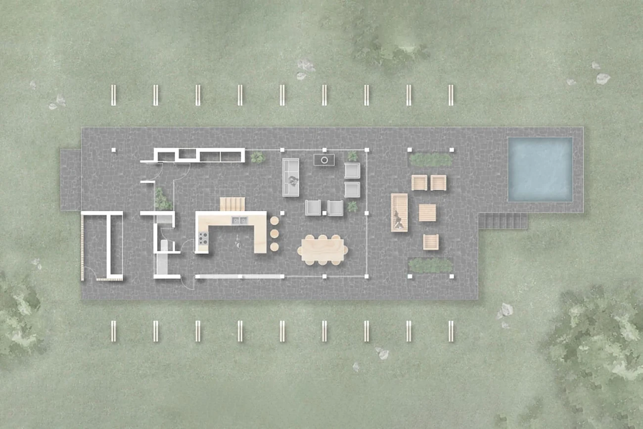 Casa Las Trancas — planta baja