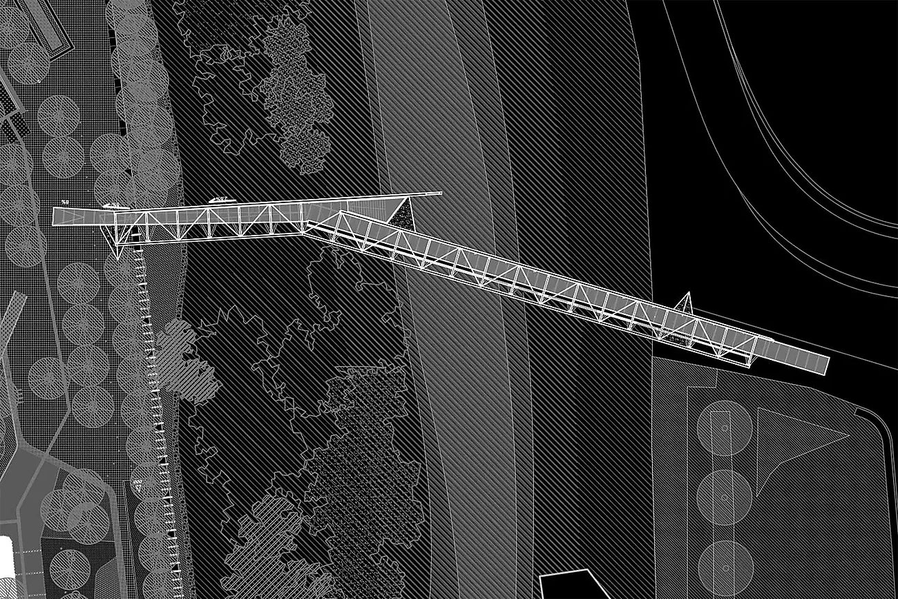 Pasarela Lo Barnechea — planta de detalle