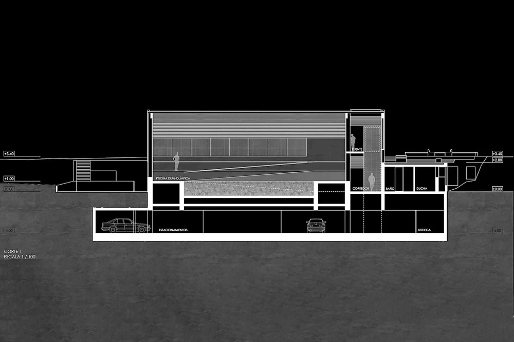 Piscina Las Condes — corte 4