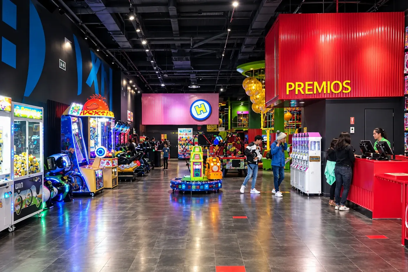 Happyland — mostrador de premios y máquinas de arcade