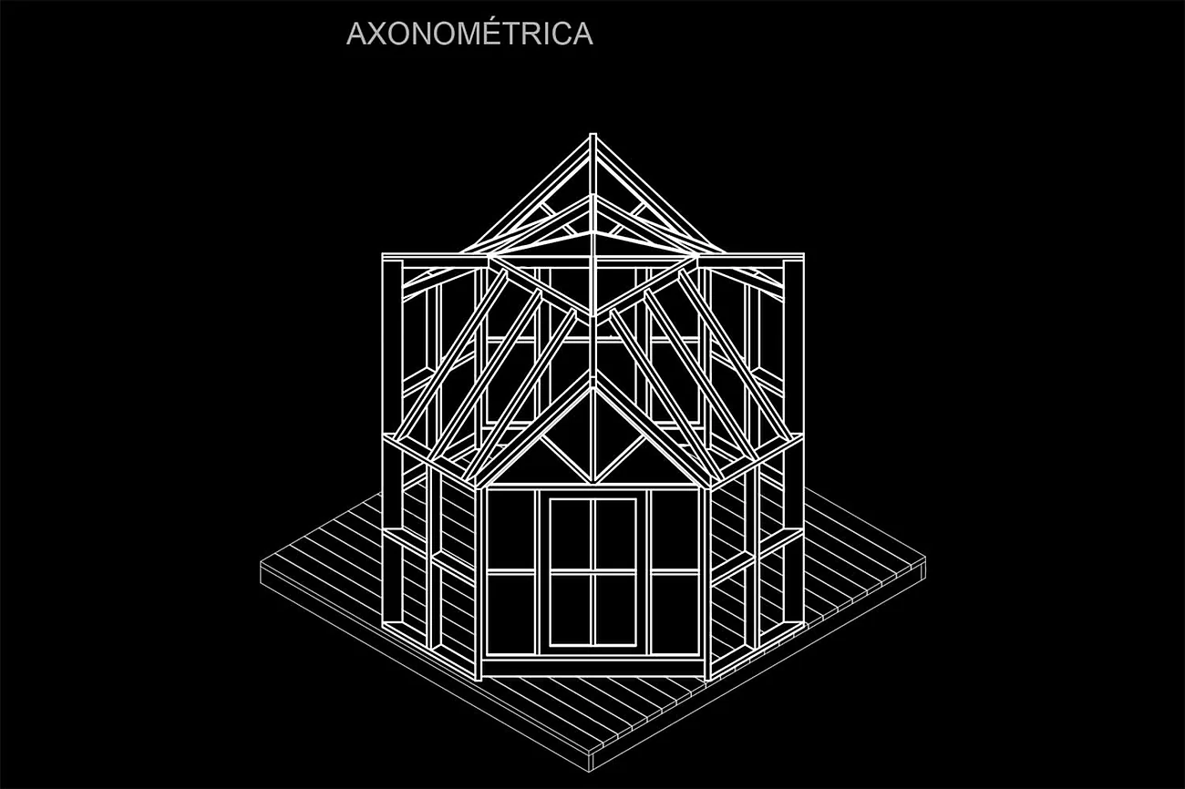 Lucernario — axonométrica